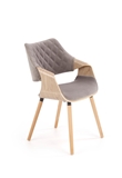 Show details for Dining chair Halmar K396 Light Oak / Gray