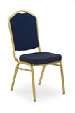 Show details for Dining chair Halmar K66 Blue / Gold