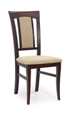 Show details for Dining chair Halmar Konrad Dark Walnut / Torent Beige