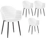 Show details for Dining chair Home4you Flyn White