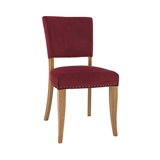 Show details for Dining chair Home4you Kingswood Velvet Dark Red