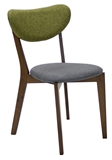 Show details for Dining chair Home4you Luxy Gray / Green 20892