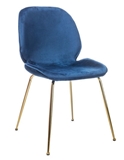 Show details for Dining chair Signal Meble Adrien Dark Blue / Gold