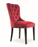 Show details for Dining chair Signal Meble August Velvet Burgundy