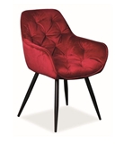 Show details for Dining chair Signal Meble Cherry Velvet Burgundy