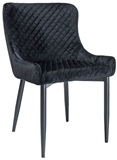 Show details for Dining chair Signal Meble Colin B Velvet Black