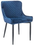 Show details for Dining chair Signal Meble Colin B Velvet Blue / Black