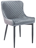 Show details for Dining chair Signal Meble Colin B Velvet Gray / Black