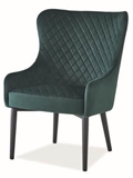 Show details for Dining chair Signal Meble Colin F Velvet Green