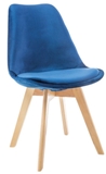 Show details for Dining chair Signal Meble Dior Velvet Buk Blue