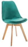 Show details for Dining chair Signal Meble Dior Velvet Buk Green