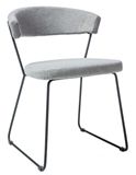 Show details for Dining chair Signal Meble Helix Black Gray