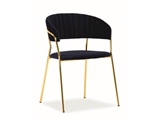 Show details for Dining chair Signal Meble Lira Velvet Blue / Gold