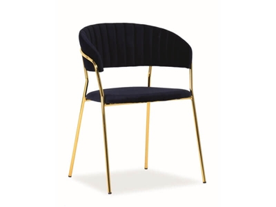 Picture of Dining chair Signal Meble Lira Velvet Blue / Gold