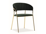 Show details for Dining chair Signal Meble Lira Velvet Green / Gold