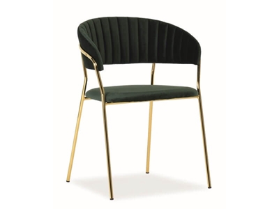 Picture of Dining chair Signal Meble Lira Velvet Green / Gold