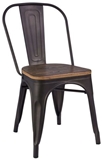 Show details for Dining chair Signal Meble Loft Dark Walnut / Graphite