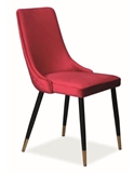 Show details for Dining chair Signal Meble Piano Velvet Burgundy