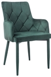 Show details for Dining chair Signal Meble Ricardo Velvet Green