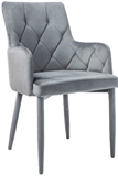 Show details for Dining chair Signal Meble Ricardo Velvet Gray