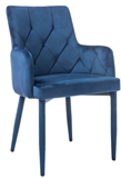 Show details for Dining chair Signal Meble Ricardo Velvet Navy Blue