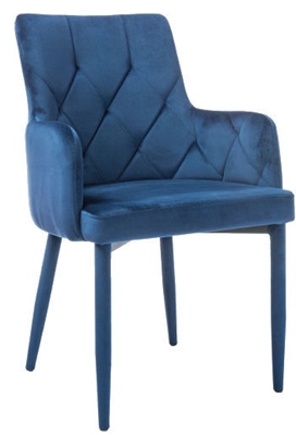 Picture of Dining chair Signal Meble Ricardo Velvet Navy Blue