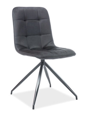 Picture of Dining chair Signal Meble Texo Velvet Black