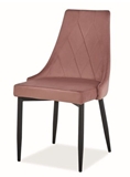 Show details for Dining chair Signal Meble Trix B Velvet Antique Pink / Black