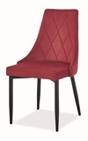 Show details for Dining chair Signal Meble Trix B Velvet Maroon / Black