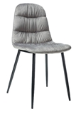 Show details for Dining chair Signal Meble Vedis Stela Velvet Black / Gray