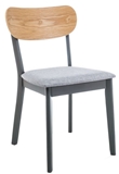Show details for Dining chair Signal Meble Vitro Graphite / Oak