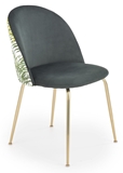 Show details for Halmar Chair K 372 Dark Gren/Gold