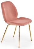 Show details for Halmar Chair K381 Light Pink/Gold