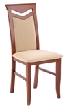 Show details for Halmar Citrone Bis Chair Antique Cherry/Beige