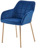 Show details for Halmar K306 Chair Dark Blue/Gold
