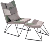 Show details for Halmar Remix Fotel Chair With Ottoman Grey