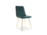 Show details for Signal Meble Eros Velvet Chair Green/Gold