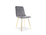 Show details for Signal Meble Eros Velvet Chair Gray / Gold