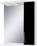 Show details for Sanservis Laura-60 Cabinet with Mirror Black 60x86.5x17cm