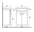 Picture of BATHROOM CABINET UNDER THE SINK “SA55-11 SONOMA” (RIVA)