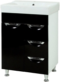 Show details for Sanservis Laura-60 Cabinet with Basin Como-60 Black 60x83x45cm