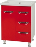 Show details for Sanservis Laura-60 Cabinet with Basin Como-60 Red 60x83x45cm