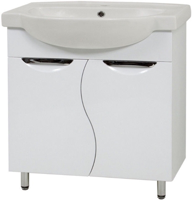 Picture of Sanservis Laura-65 XB 2D Cabinet with Basin White 65x85x47.5cm