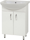 Show details for Sanservis SL-56 Cabinet without Drawers with Basin White 56.5x80x44.5cm