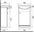 Picture of BATHROOM CABINET SA40 WITH 40 CM SINK (RIVA)
