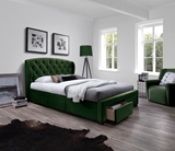 Show details for Sabrina Bed 160x200cm Dark Green