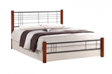 Show details for Halmar Viera 120 Bed 125x206cm Ant Cherry/Black