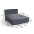 Picture of Home4you Continental Bed Set w/ Mattress Dark Grey