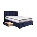 Show details for Home4you Grace Bed + Harmony Duo Mattress 160x200cm Blue