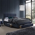 Picture of Home4you Grace Bed + Harmony Duo Mattress 160x200cm Blue